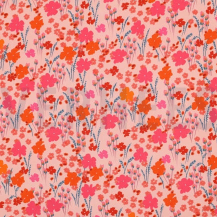 LENZING™ ECOVERO™ DIGITAL BLUMEN PFIRSICH (hover)