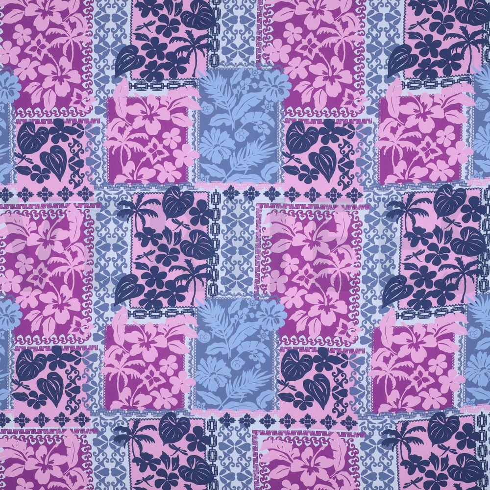 LENZING™ ECOVERO™ FLOWERS PATCHWORK LAVENDER