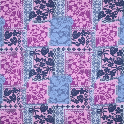 LENZING™ ECOVERO™ BLUMEN PATCHWORK LAVENDEL (hover)