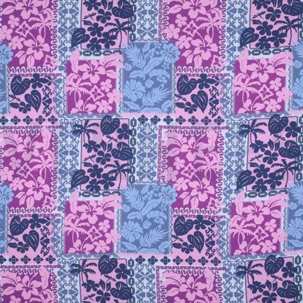 LENZING™ ECOVERO™ FLOWERS PATCHWORK LAVENDER (hover)