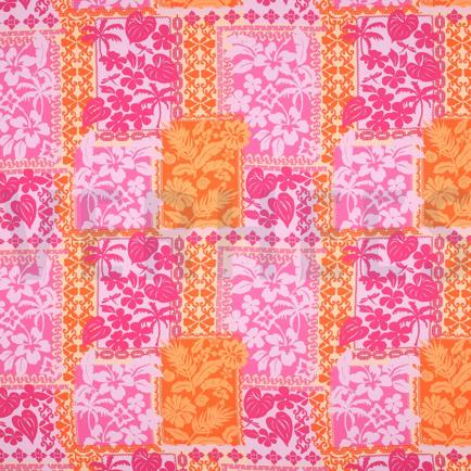 LENZING™ ECOVERO™ FLOWERS PATCHWORK FUCHSIA (hover)