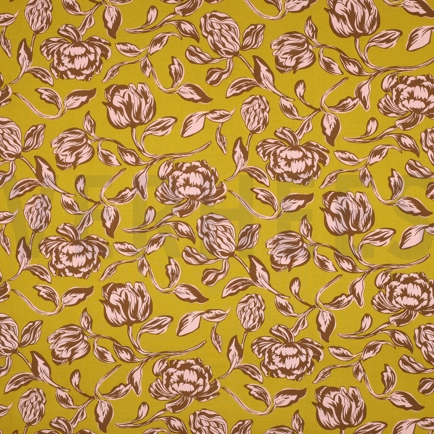 LENZING™ ECOVERO™ BLUMEN OCKER (hover)