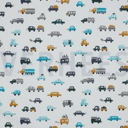 POPELINE DE COTON VOITURES BLANC (thumbnail)