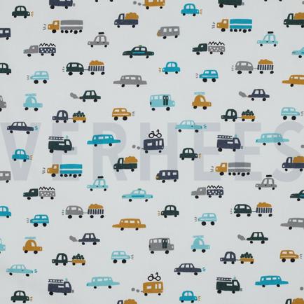 FINE POPLIN CARS WHITE (hover)