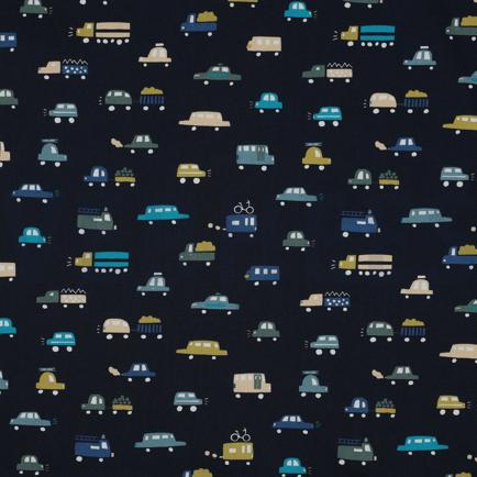 FINE POPLIN CARS NAVY (hover)