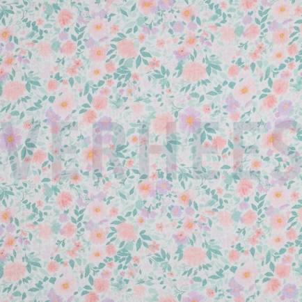 DOUBLE GAUZE DIGITAAL BLOEMEN WIT (hover)