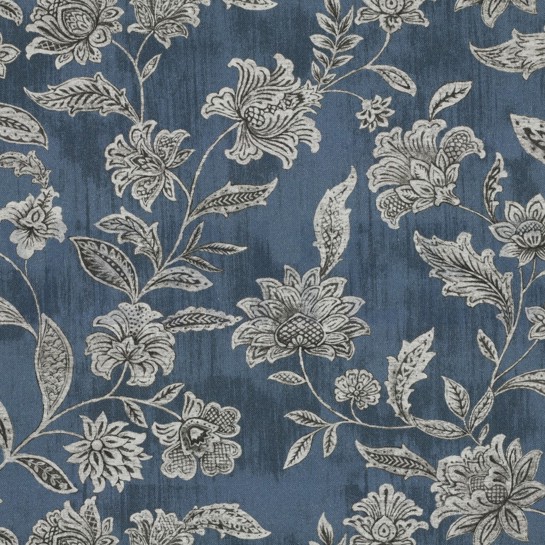 CANVAS DIGITAL BLUMEN BLAU #7