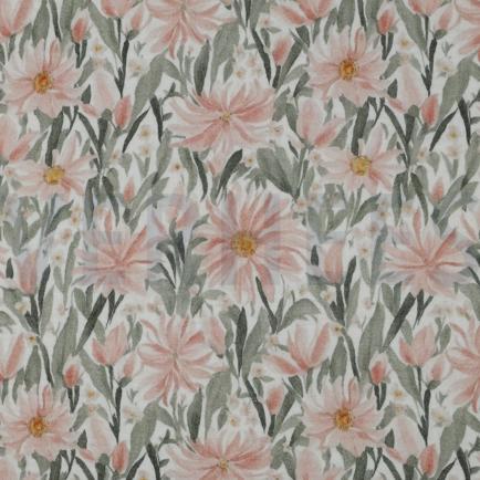 MUSSELIN DIGITAL BLUMEN WEISS (hover)