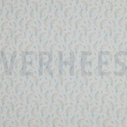 DOUBLE GAUZE DIGITAL LEAVES WHITE (thumbnail)