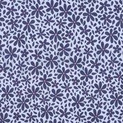 DOUBLE GAZE DE COTON FLEURS JEAN BLEU (thumbnail)