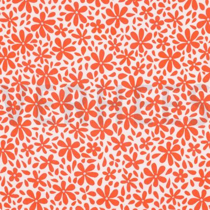 DOUBLE GAZE DE COTON FLEURS ROSE CLAIR (hover)