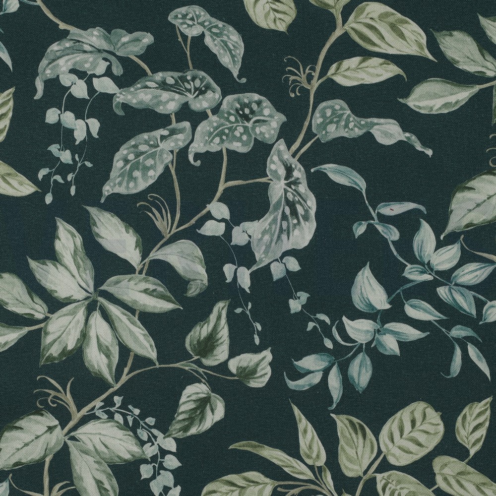 TOILE DÉCORATION DIGITAL FEUILLES VERT FONCÉ