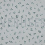 DOUBLE GAUZE BLADEREN SALIEGROEN (thumbnail)