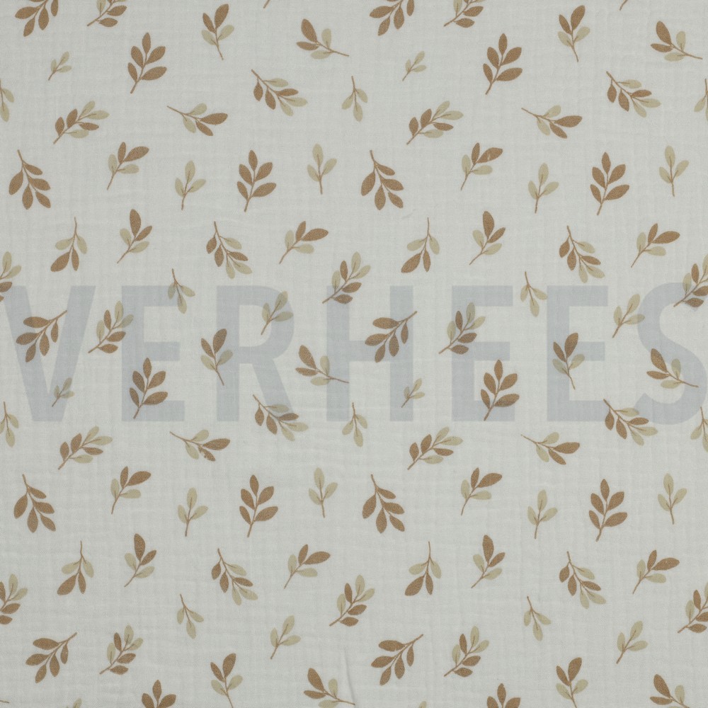 DOUBLE GAUZE LEAVES TAUPE