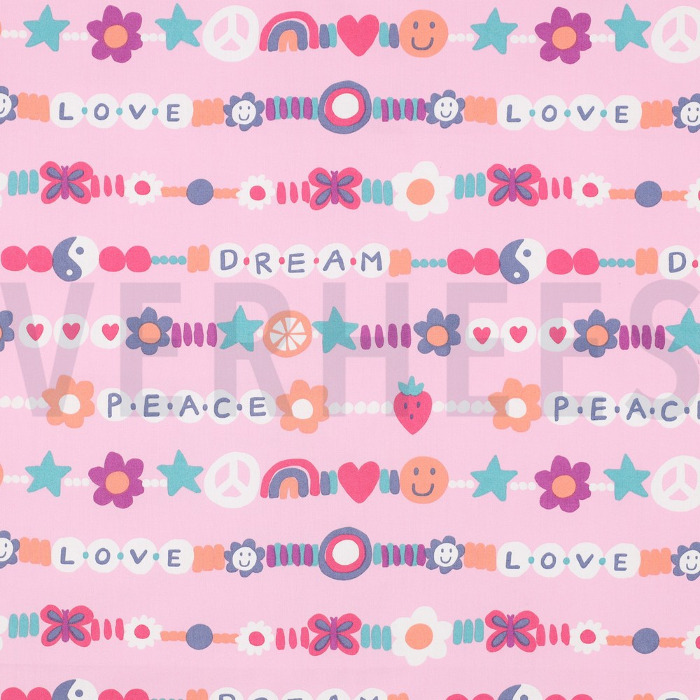 FINE POPLIN LOVE LIGHT PINK