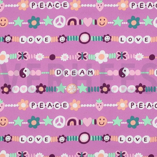 POPELINE DE COTON AMOUR MAUVE #7