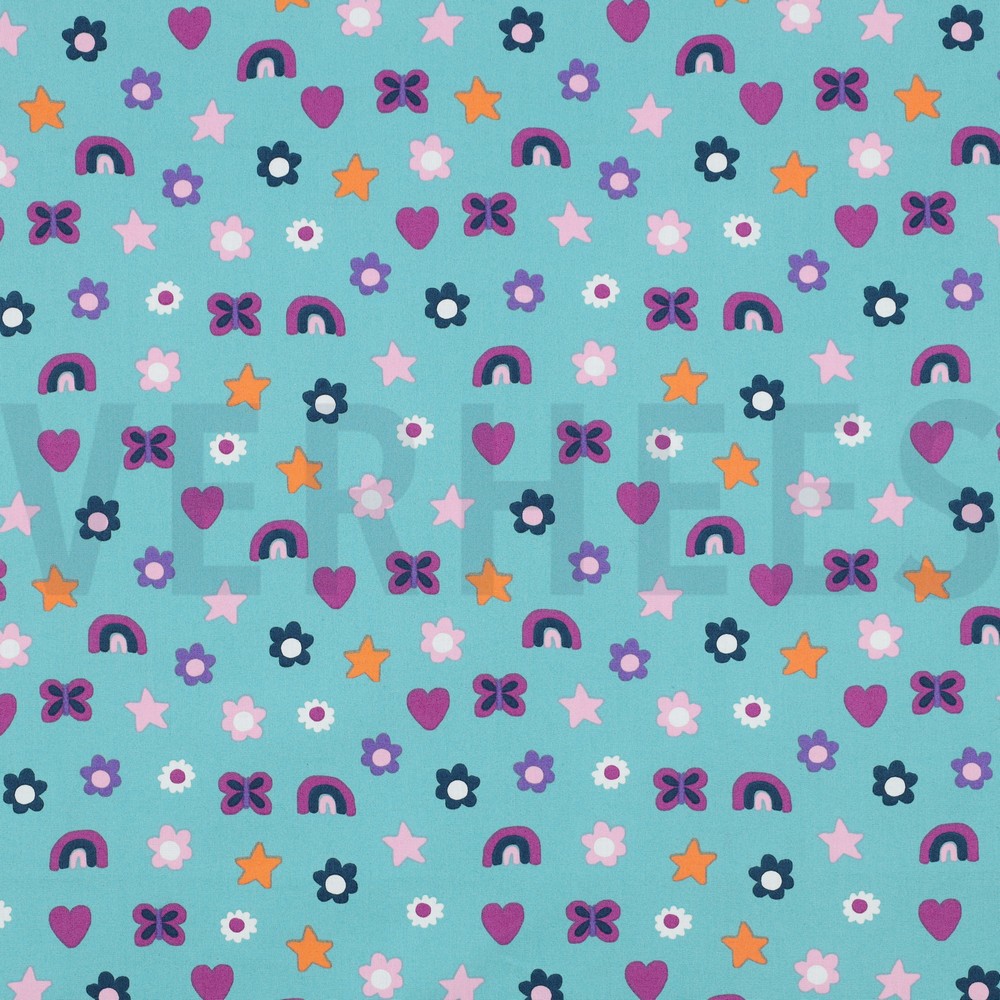 FINE POPLIN LOVE LIGHT PETROL