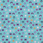 POPELINE DE COTON AMOUR PÉTROLE CLAIR (thumbnail)