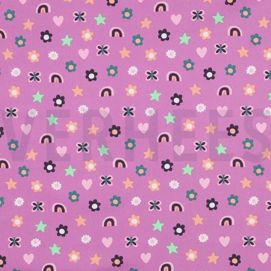 POPELINE DE COTON AMOUR MAUVE #7