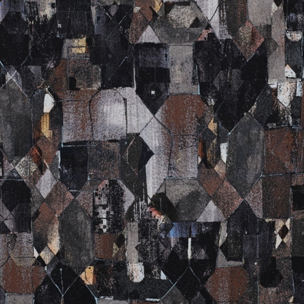 CANVAS DIGITAAL GEOMETRISCH MARINEBLAUW (hover)