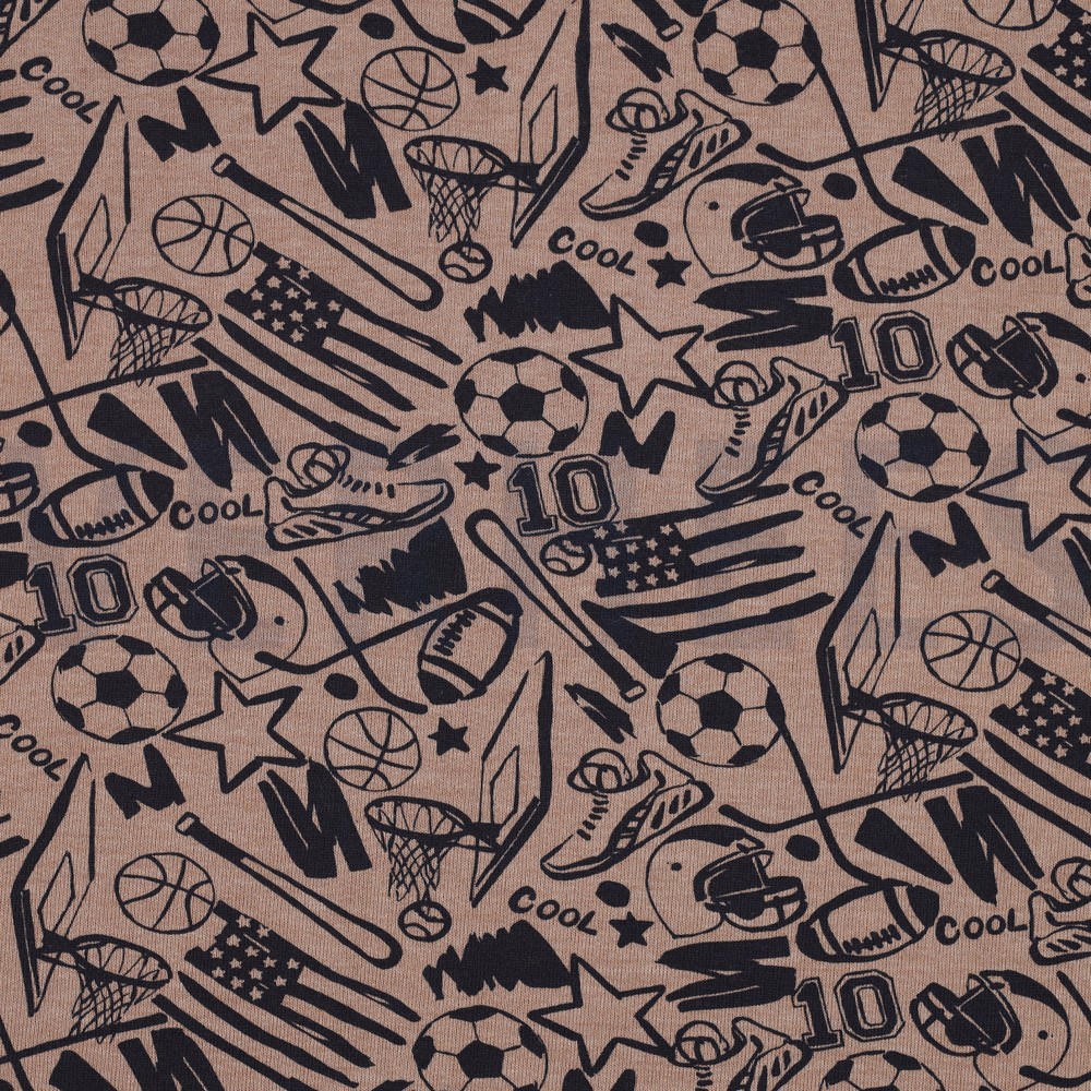 SWEAT MELANGE SPORT TAUPE GEMÊLEERD