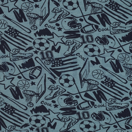 SWEAT MELANGE SPORT ROOKBLAUW GEMÊLEERD (hover)