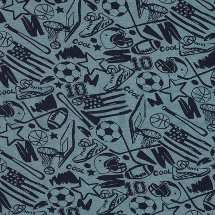 SWEAT MÉLANGE SPORTS BLEU FUMÉ MÉLANGÉ (hover)