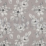 CANVAS DIGITAAL BLOEMEN TAUPE (thumbnail)