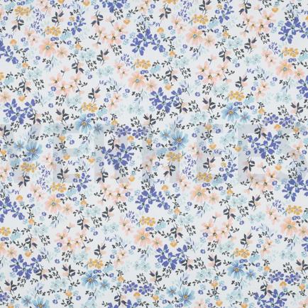 COTTON VOILE DIGITAL FLOWERS BLUE (hover)