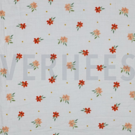 DOUBLE GAUZE DIGITAAL BLOEMEN ROZE (hover)