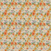LEINEN VISKOSE CRÊPE DIGITAL BLUMEN GELB (thumbnail)
