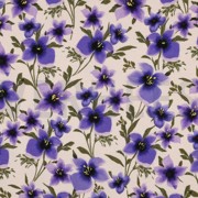 FRENCH TERRY DIGITAL FLEURS BLANC CASSÉ (thumbnail)