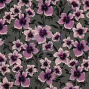 FRENCH TERRY DIGITAL BLUMEN GRÜN (thumbnail)