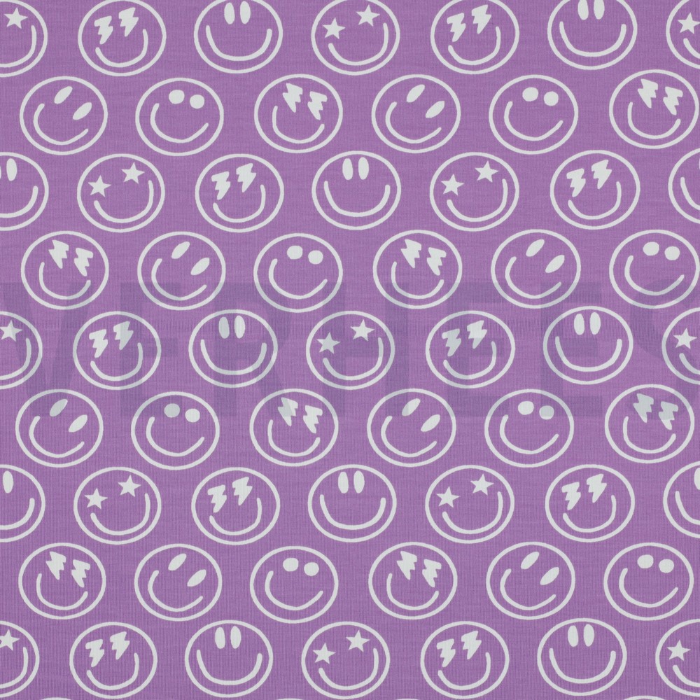 JERSEY SMILEYS LAVENDEL