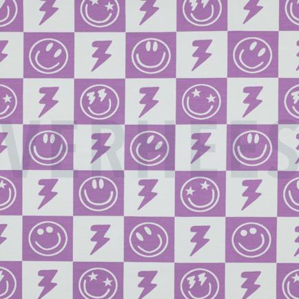 JERSEY HAPPY FACES LAVENDER (hover)