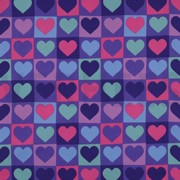 FINE POPLIN HEARTS PURPLE (thumbnail)