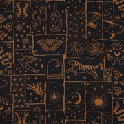 BAUMWOLLE POPELINE BOHO SCHWARZ (thumbnail)