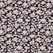 BAMBOO COTTON JERSEY FLOWERS DARK PURPLE (thumbnail)