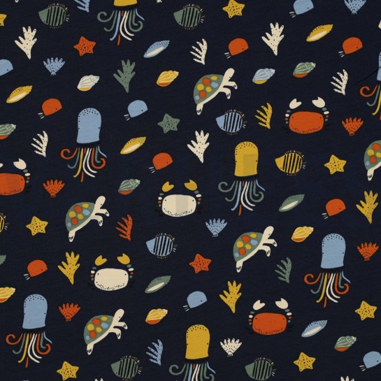 JERSEY OCEAN ANIMALS NAVY #7