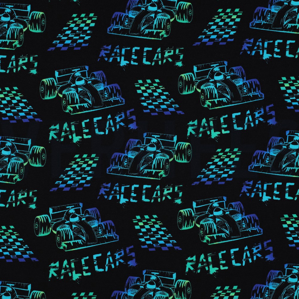 JERSEY DIGITAL RACE CARS BLUE