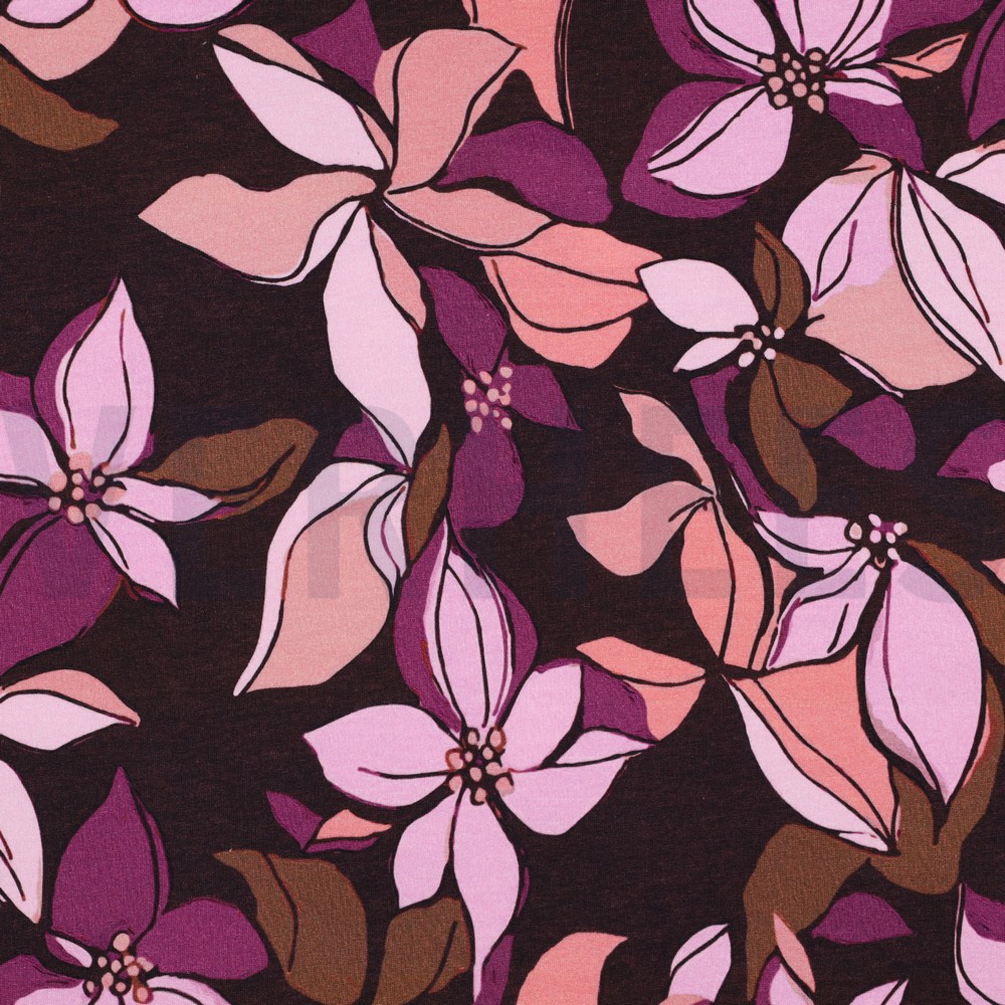 SWEAT DIGITAL FLOWERS BURGUNDY (high resolution)