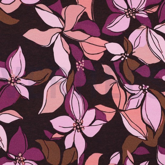 SWEAT DIGITAL FLOWERS BURGUNDY #7