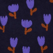TEDDY JACQUARD BLOEMEN MARINEBLAUW (thumbnail)