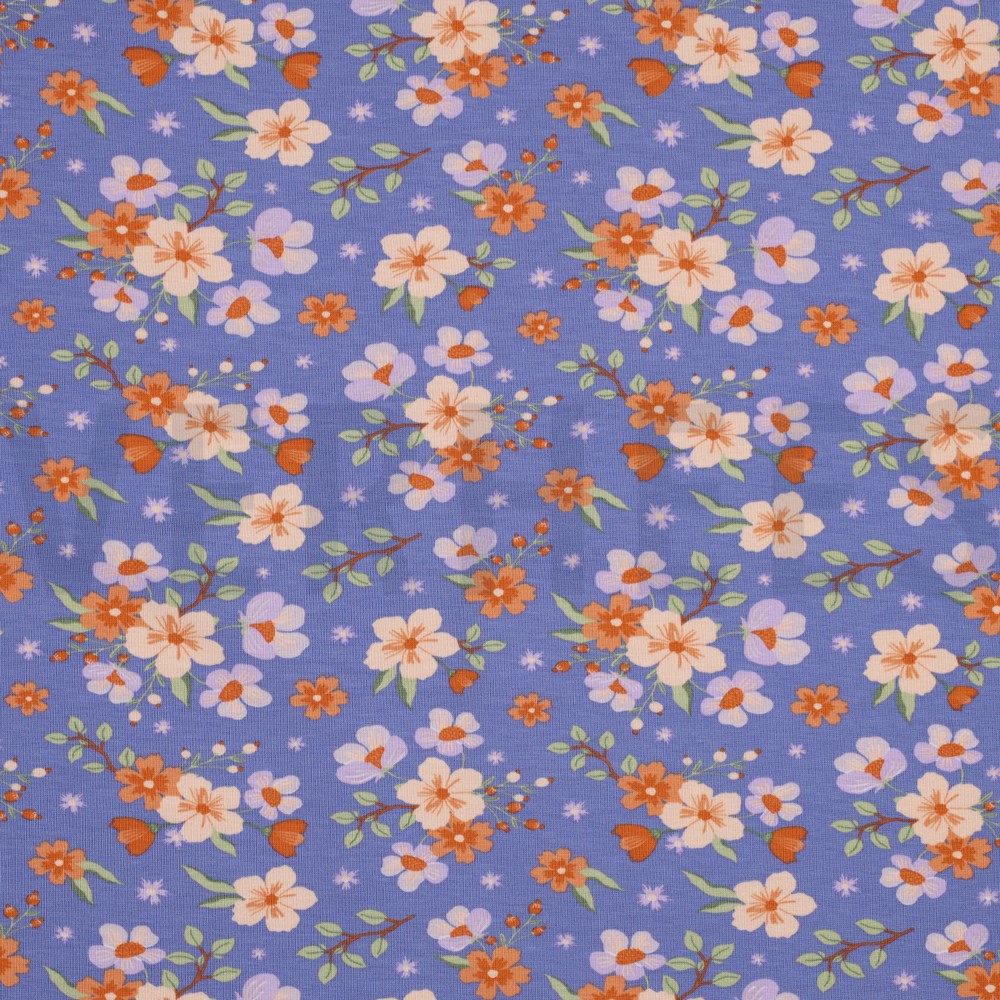 JERSEY GOTS FLEURS LAVANDE