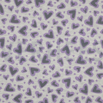 SWEAT MELANGE PAILLETTES LÉOPARD CŒURS ÉCRU MÉLANGÉ (hover)