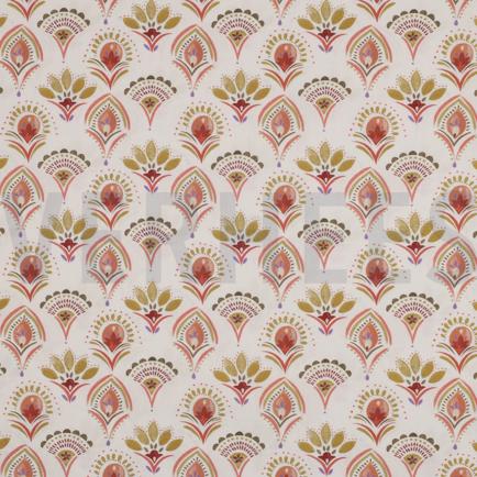 FINE POPLIN DIGITAL FLOWERS OFF WHITE (hover)