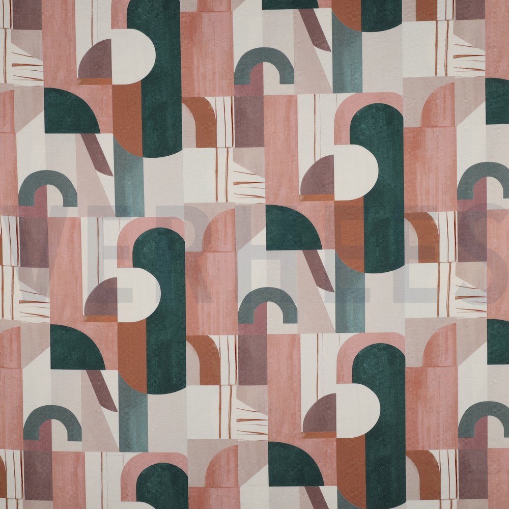 CANVAS DIGITAAL GEOMETRISCH GROEN