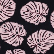 CANVAS MONSTERA LEAVES NAVY (thumbnail)