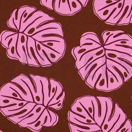 CANVAS MONSTERA BLÄTTER BRAUN (hover)