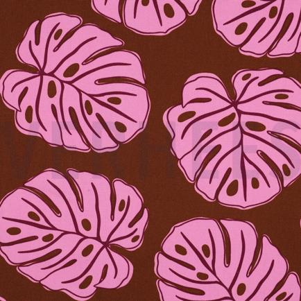 CANVAS MONSTERA LEAVES BROWN (hover)